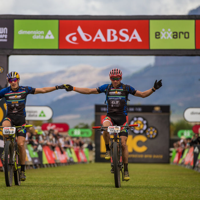 Ben Hoffman finishing the Cape Epic
