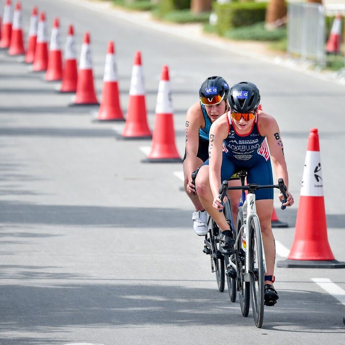 Erika Ackerlund on the bike leg