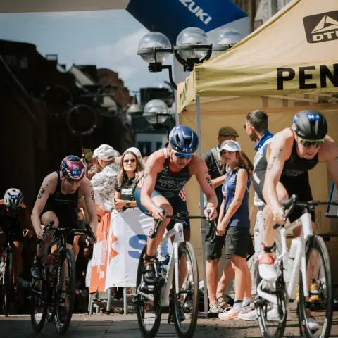 Erika Ackerlund in the bike pack