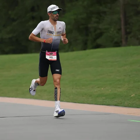 Filipe Azevedo on the run at IRONMAN Texas 2026