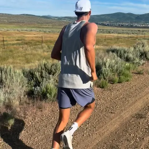 Rudy Von Berg on a trail run