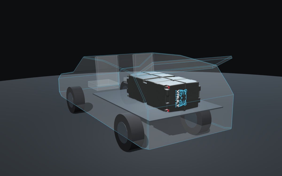Illustration: a Vault Pro inside a hatchbacks and wagon, shown in outline