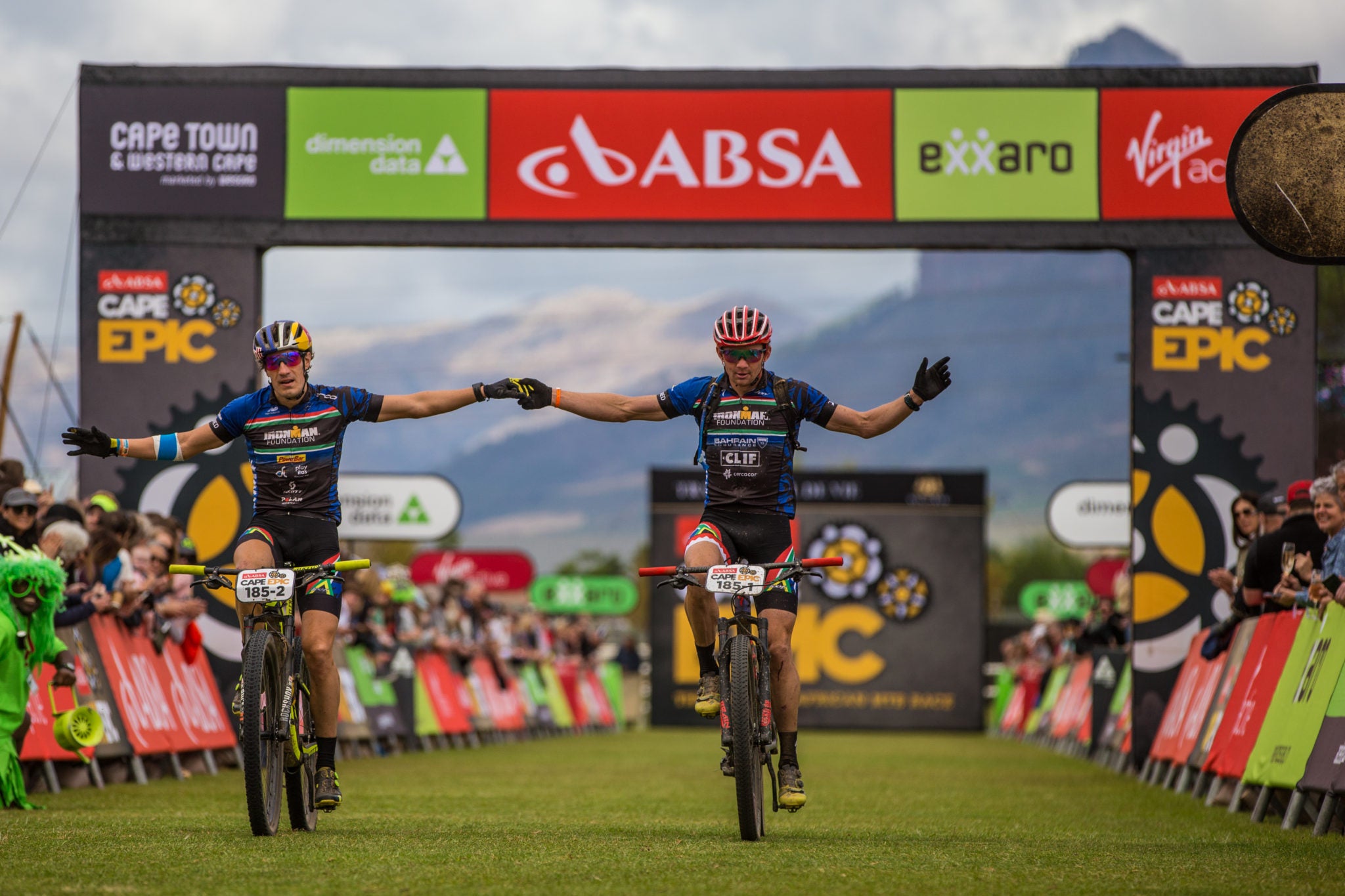 Ben Hoffman finishing the Cape Epic