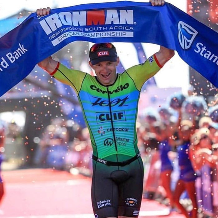 Ben Hoffman winning Ironman South Africa