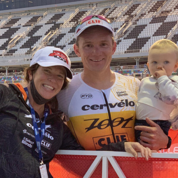 Ben Hoffman with family at a race