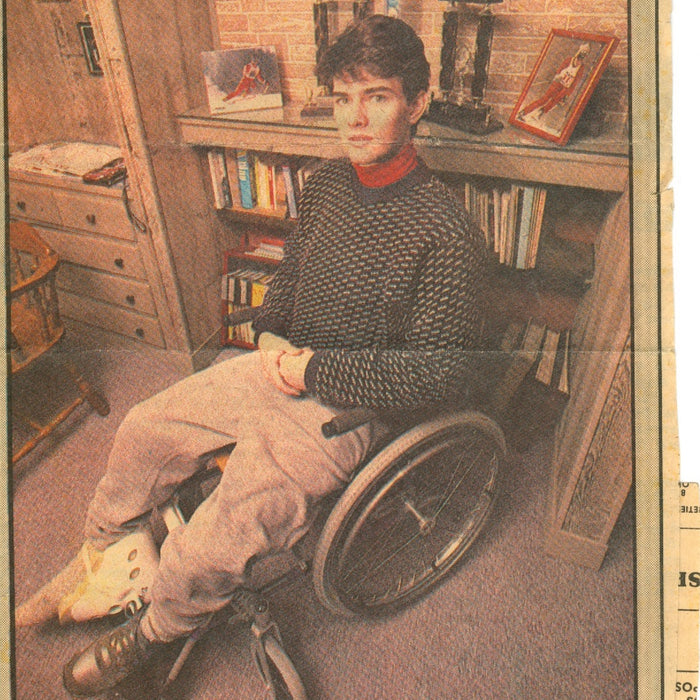 1990 newspaper clipping about Chris Waddell