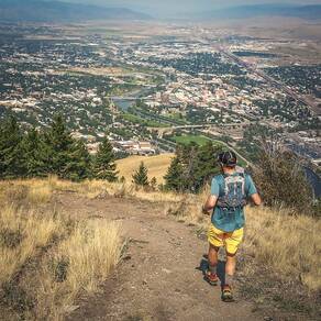 Elliot Bassett running in Missoula