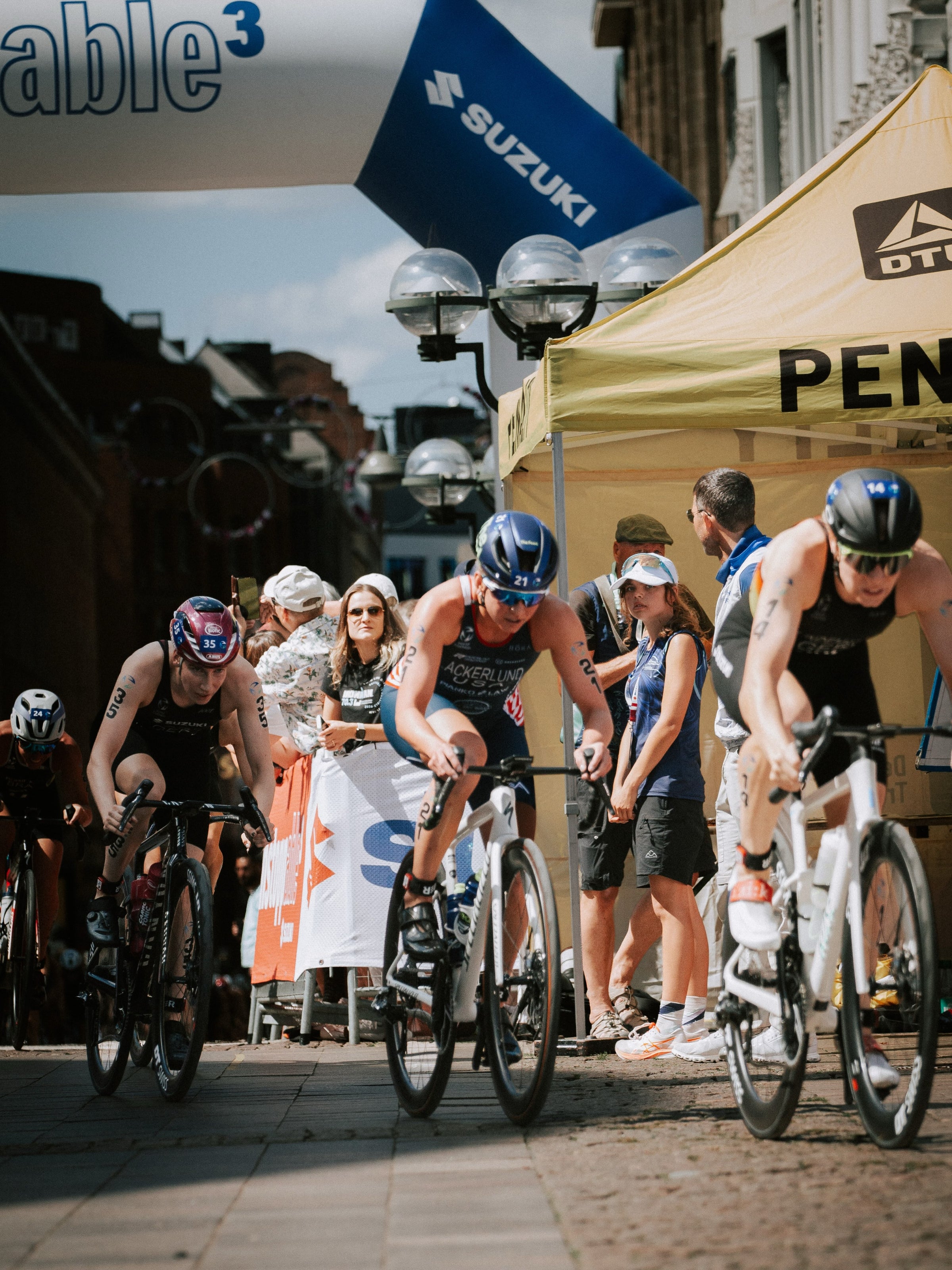 Erika Ackerlund in the bike pack