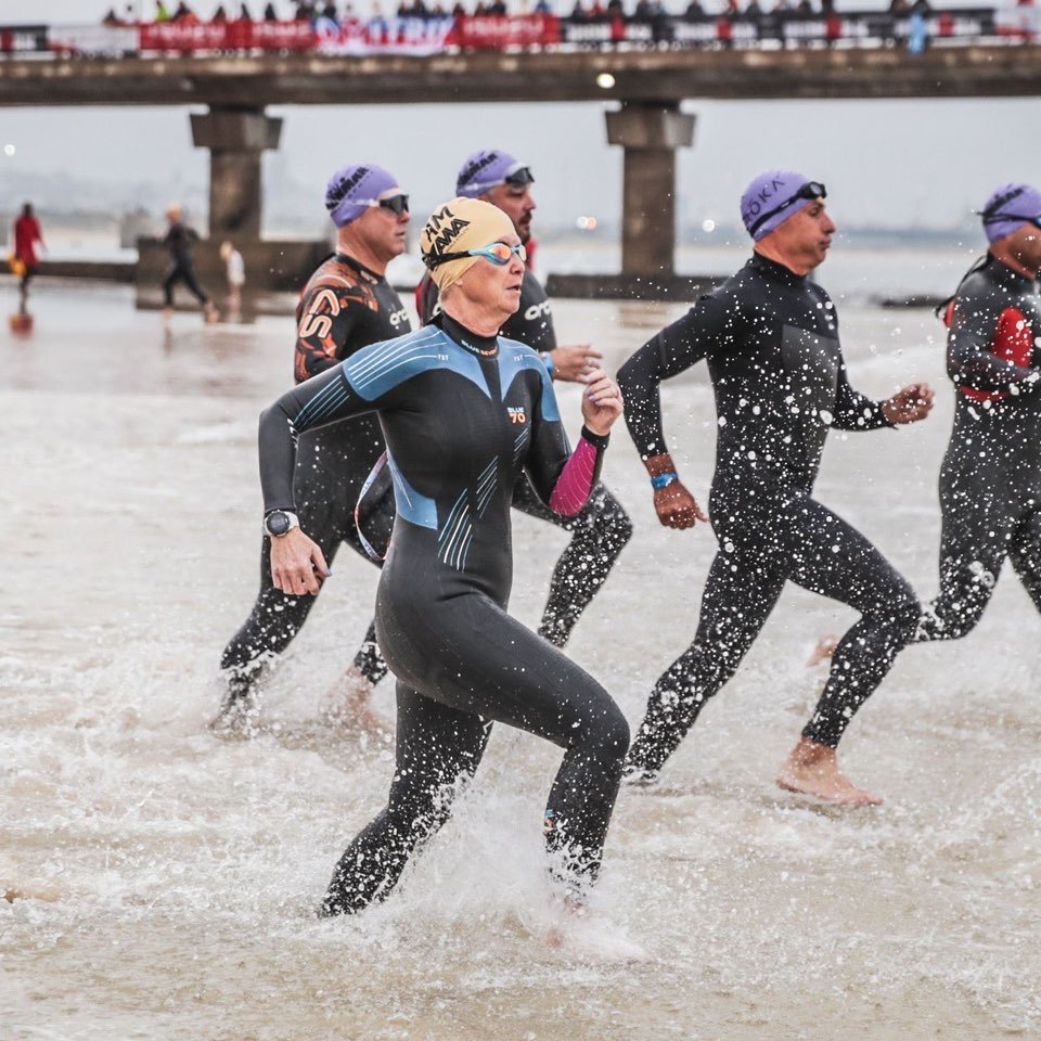 Megan Tobin at a swim start