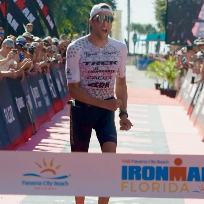 Rudy Von Berg finishing Ironman Florida