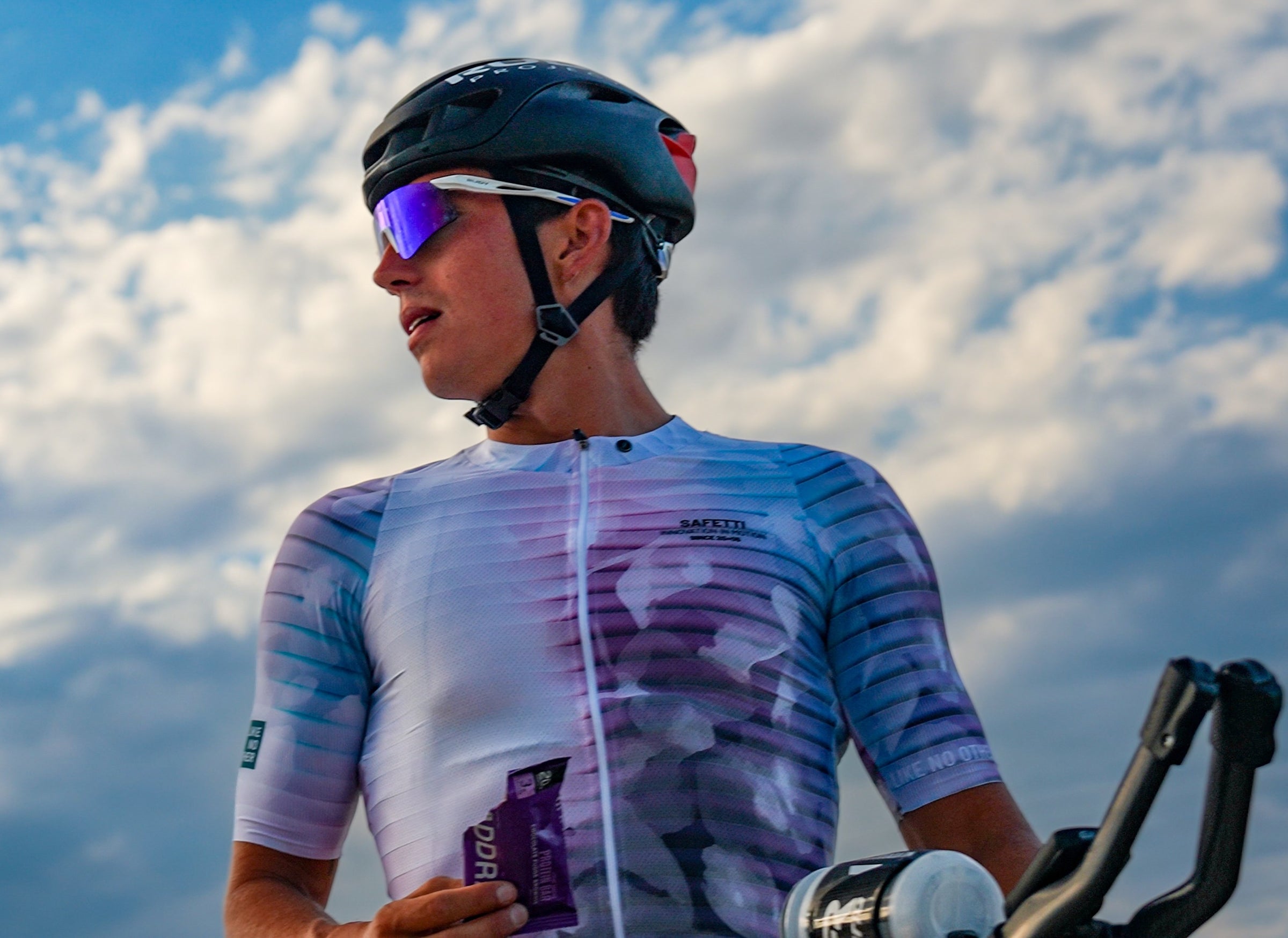 Thomas Inigo portrait beside his bike